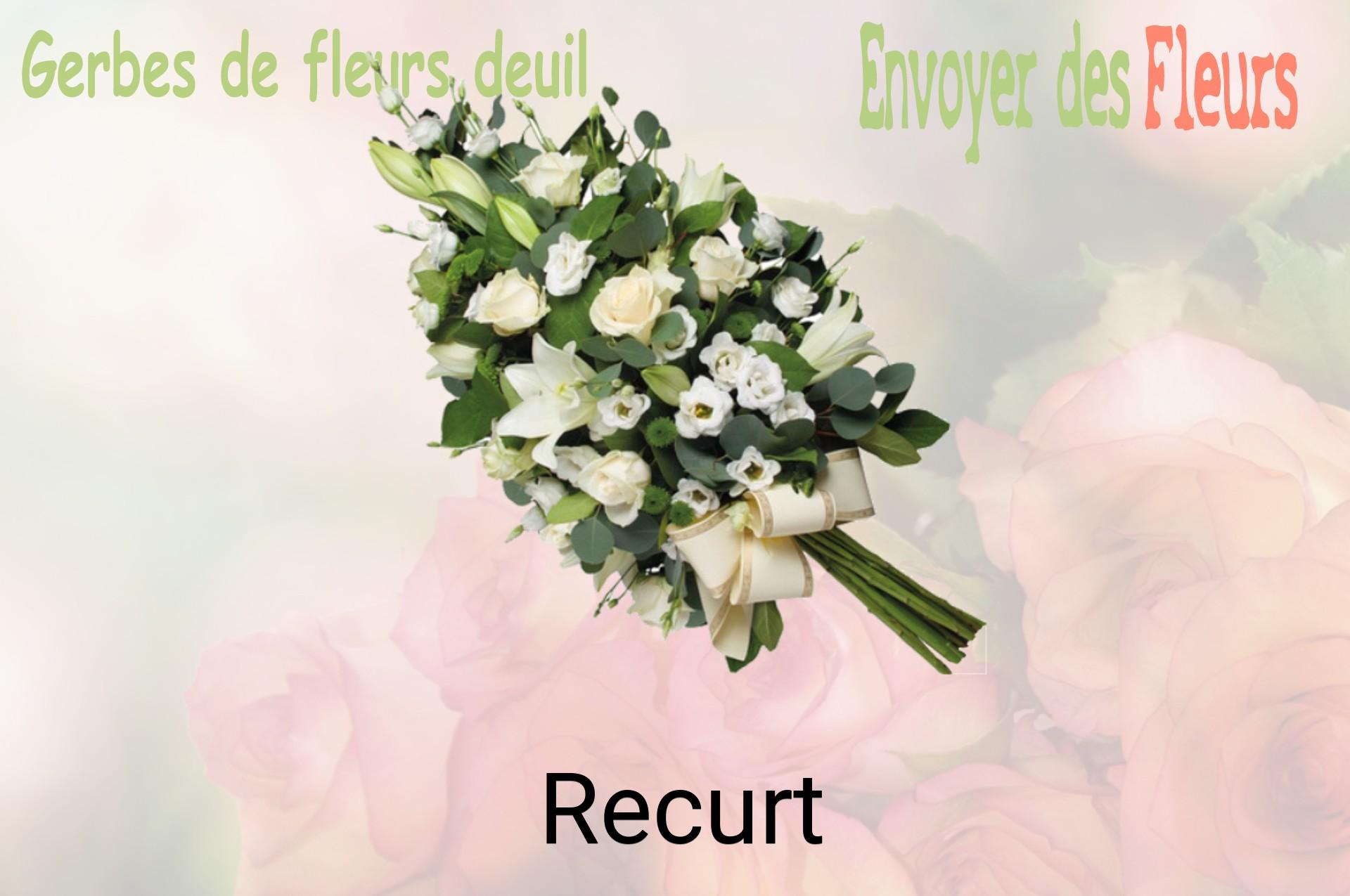 Gerbe de fleurs de deuil livrée à Recurt